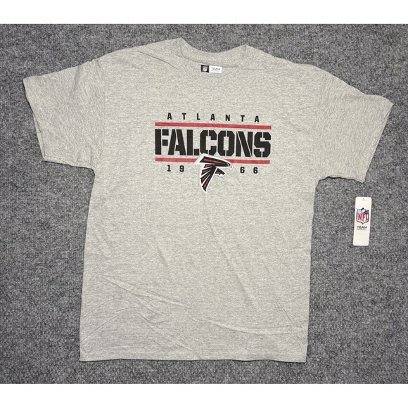 Atlanta Falcons T-Shirt Football NFL Team Apparel Gray Men’s Size Large NWT - Picture 1 of 5